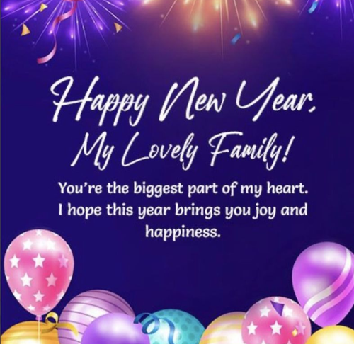 family new year wishes