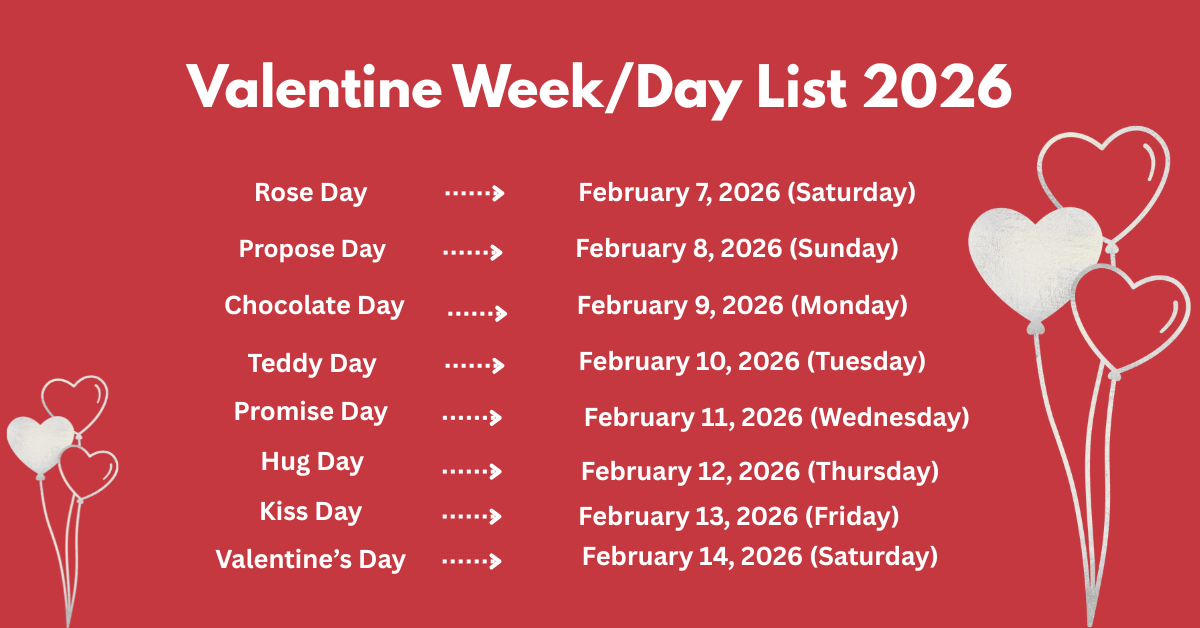 valentine day list